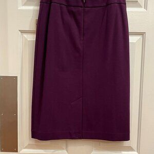 Coldwater Creek Wine / Maroon / Burgundy Pencil Skirt Women's 12 Cotton Stretch